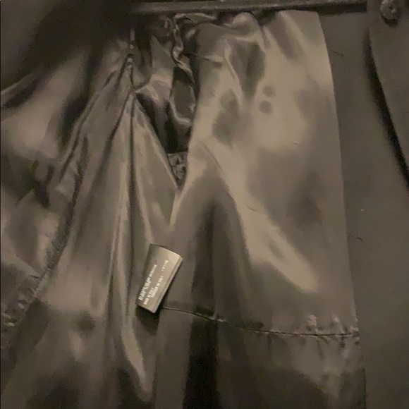 PRADA WOOL COAT BLACK SIZE 44 SNAPPED CLOSURE - Picture 12 of 15